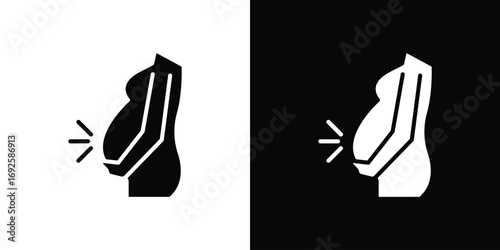 Pregnancy icon logo. simple graphic symbols