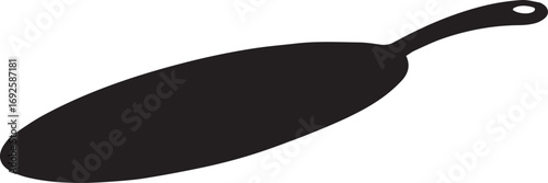 Frying Pan Silhouette Vector — Cookware Icon, Kitchen Utensil Clipart