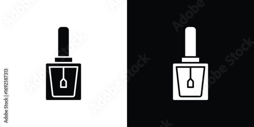Nail polish icon logo. simple graphic symbols