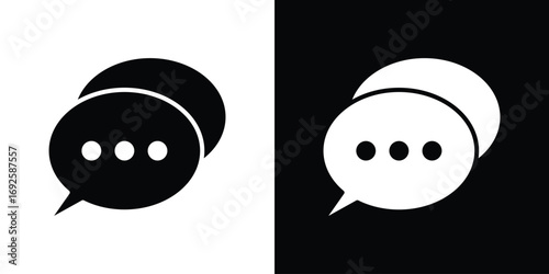 Live chat icon logo. simple graphic symbols