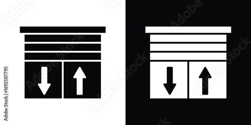 Jalousie icon logo. simple graphic symbols