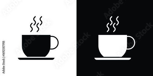Hot tea icon logo. simple graphic symbols