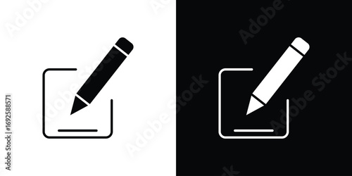 Edit text icon logo. simple graphic symbols