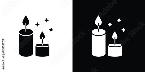 Candle icon logo. simple graphic symbols