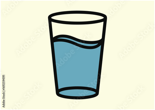 Full glass of water Icon, Full glass of water vector