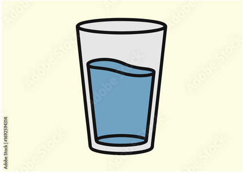Full glass of water Icon, Full glass of water vector