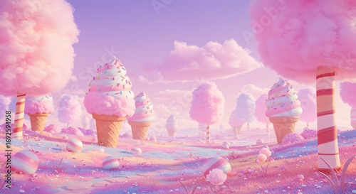 Candy land ice cream trees