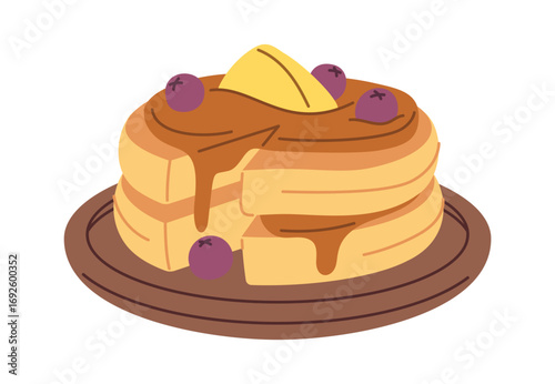 Sweet homemade pancakes served dessert