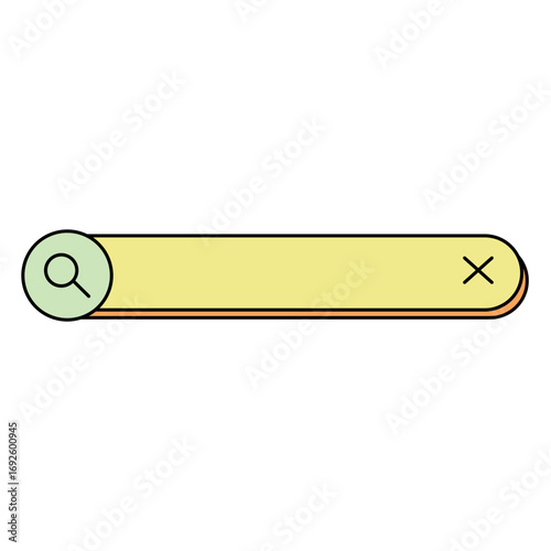 Set of colorful search bar with various shapes, web search bar, search bar. Vector illustration of a search navigator. Element for website interface design.