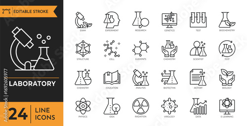 Laboratory icon set