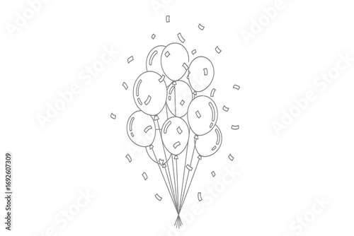 Line drawing of a cyclist wearing a helmet riding a bicycle facing the viewer directly