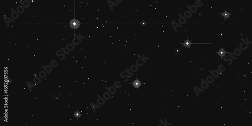 A vast expanse of the night sky filled with countless twinkling stars and bright celestial bodies