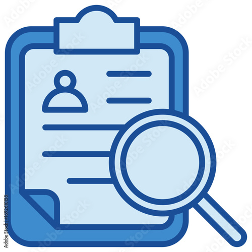 Recruitment Process Blue Icon