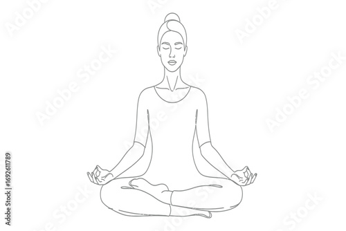 Line drawing of a dog with its tail wagging viewed from the back on a white background