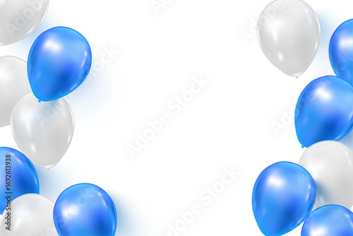 blue and white balloons