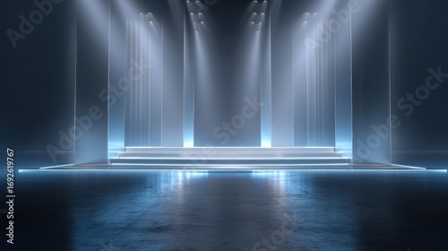 Futuristic stage lit