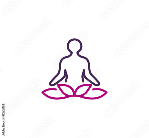 Silhouette of person in meditation pose