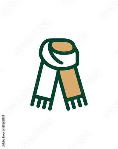 Simple illustration of a scarf