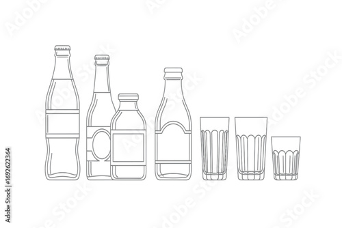 Illustration of a round cooking pot with a lid and two handles in black outline art