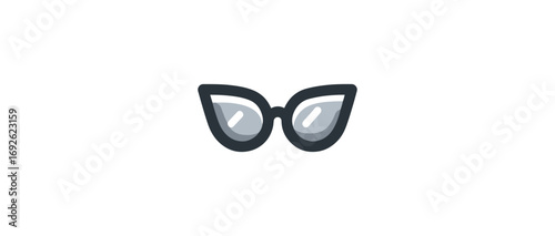 Stylish glasses icon