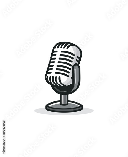 Vintage microphone illustration