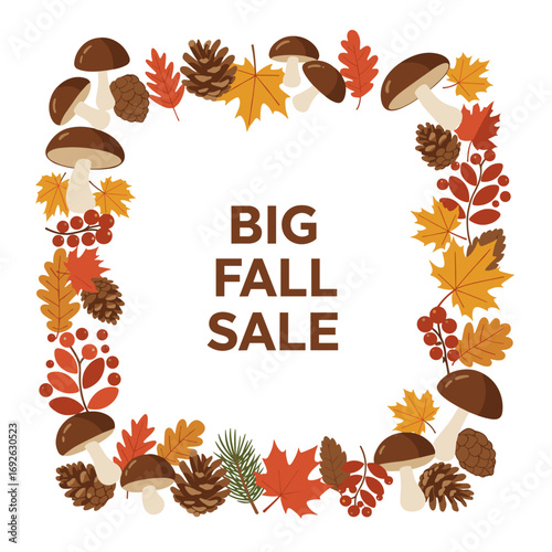 Fall sale promotion graphic for retailers and e-commerce businesses targeting seasonal shoppers
 