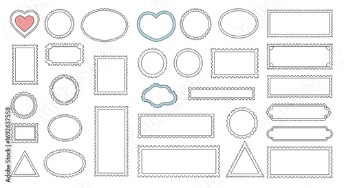 Collection of decorative borders and frames for design projects and crafting activities