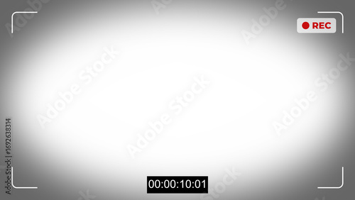 Tableau sur toile Camera viewfinder recording screen overlay with timecode and REC icon