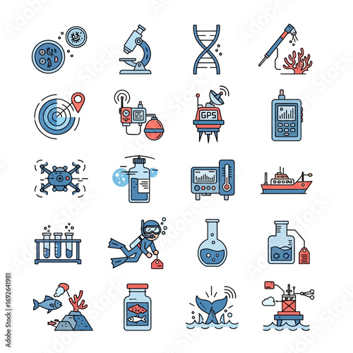 Monochrome icon collection of diverse occupations, representing a variety of career paths and employment opportunities