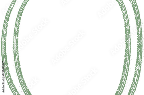 モスグリーンのイカット風Wサイドカーブフレーム　Adobe Illustrator Artwork