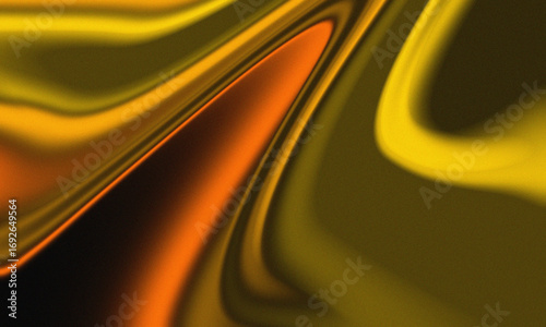 Molten Abstract Flow in Yellow, Orange, and Black Gradient