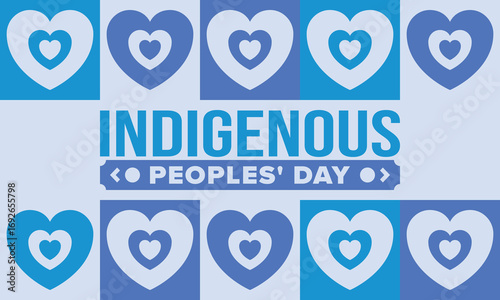Indigenous Peoples' Day. Native American Day. American Indian culture. Heritage Month. Celebrate annual in United States. Tradition pattern. Poster, card, banner and background. Vector illustration
