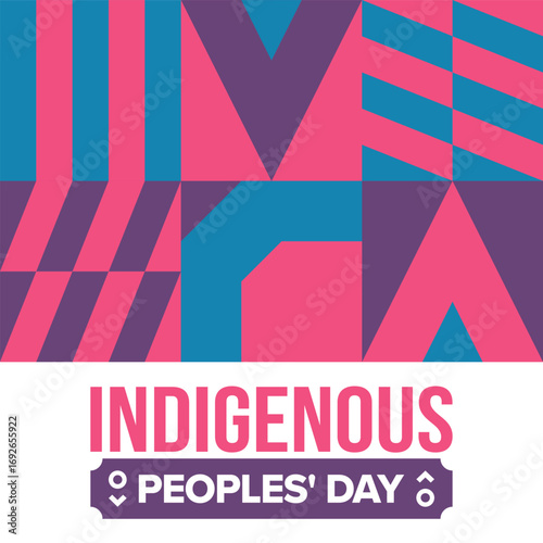 Indigenous Peoples' Day. Native American Day. American Indian culture. Heritage Month. Celebrate annual in United States. Tradition pattern. Poster, card, banner and background. Vector illustration