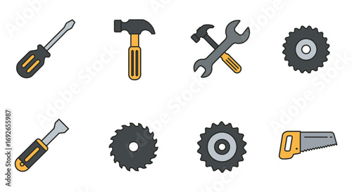 a collection of various tools and mechanical components