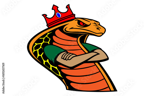 anthropomorphic cobra king silhouette
