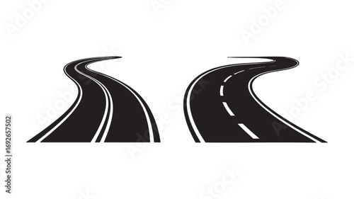 Road Logo Design Vector