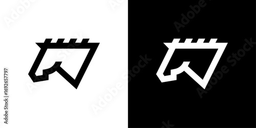 HORSE LOGO - SIMPLE MODERN LINE