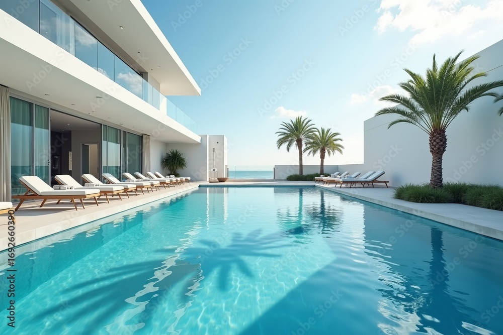 Empty Luxury Pool Resort Architecture Water Reflections HD Wide Screen Empty Luxury Pool Resort Architecture Water Reflections HD Wide Screen