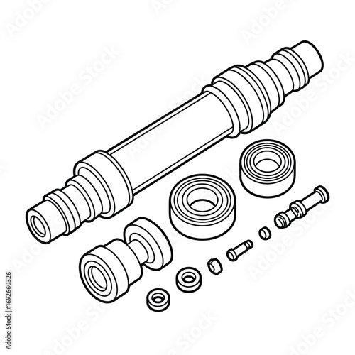 Mechanical components for vehicle axle assembly and repair
