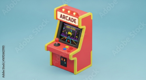Arcade game machine retro gaming vintage video game console old school entertainment classic arcade cabinet design
