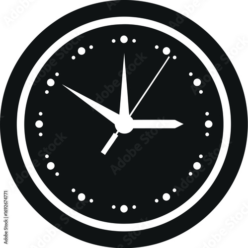 Black clock time illustration time management watch timepiece