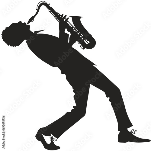 saxophone player silhouette