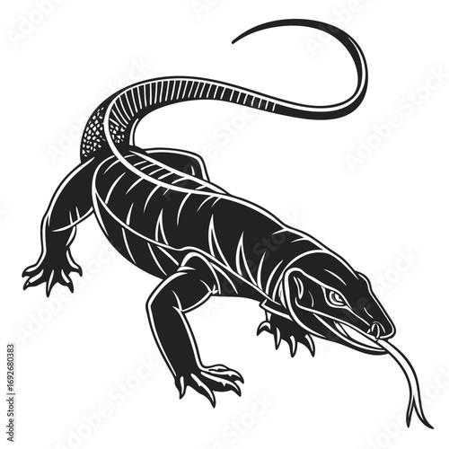 silhouette of a lizard