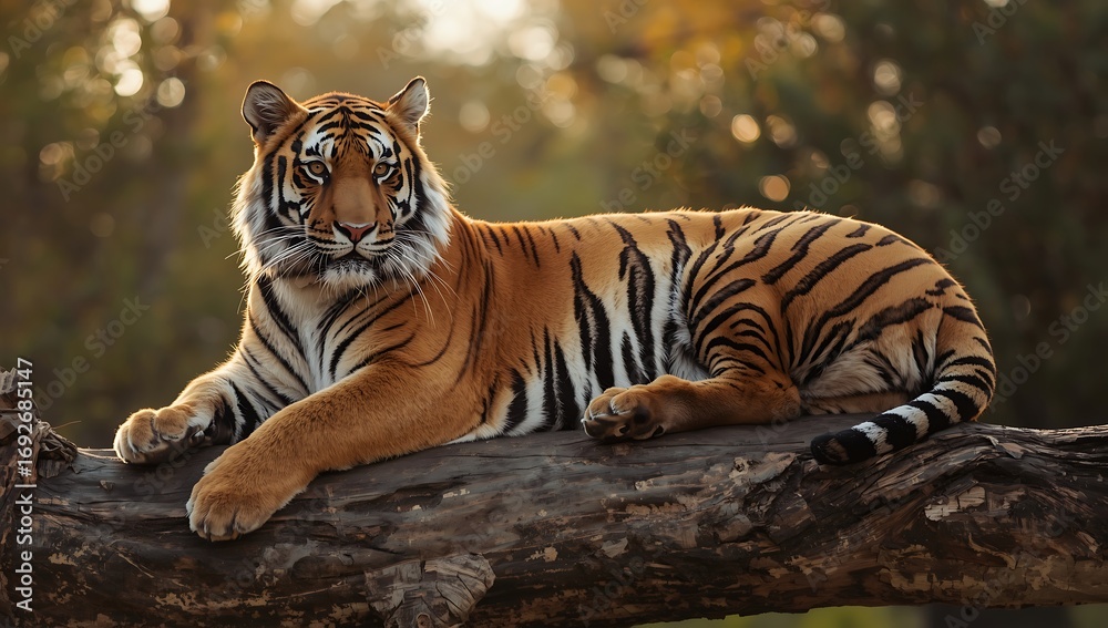Obraz premium A Tiger on a tree