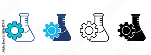 Experimental Icon Set With Multiple Styles. Vector Illustration