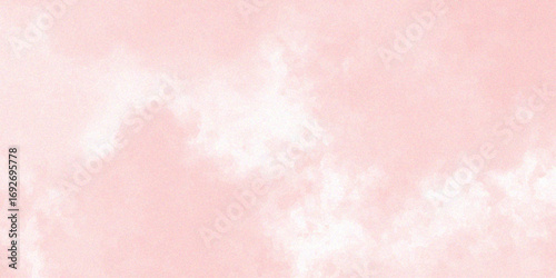 cloudy sky with color and white clouds filling the frame in an artistic watercolor painting style clouds background.	