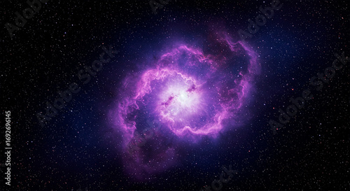 Vibrant cosmic nebula in the vast expanse of space