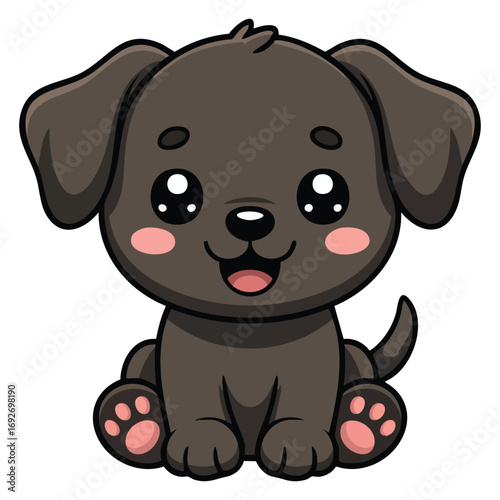 Sweet dog character vector illustration isolated vector illustration on white background