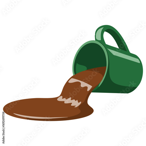 Coffee tea cup illustration isolated vector illustration on white background