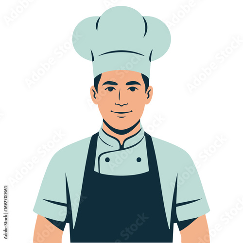 Isolated chef vector logo illustration isolated vector illustration on white background